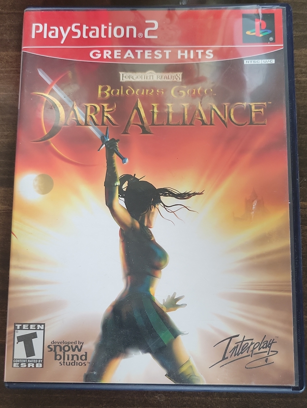 PlayStation 2 Greatest Hits: Baldur's Gate Dark Alliance - Red Cover & Manuel